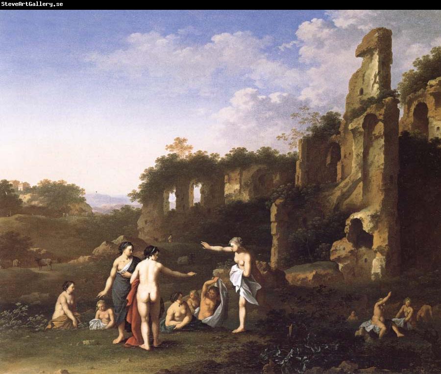 POELENBURGH, Cornelis van Women Bathing in a Landscape